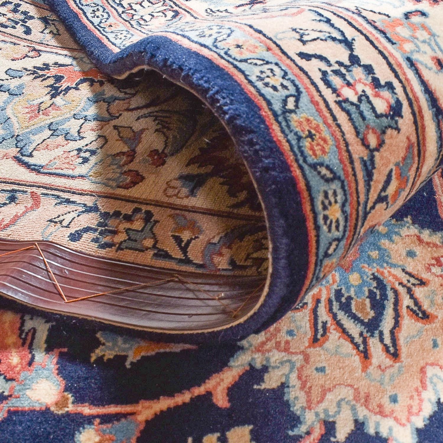 Tapis persan - Classique - 368 x 244 cm - bleu foncé