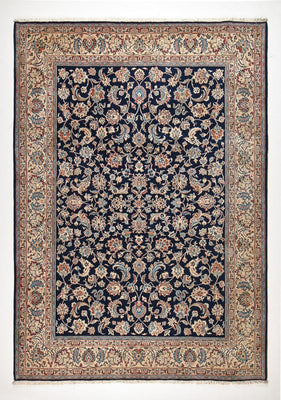 Tapis persan - Classique - 355 x 247 cm - bleu foncé