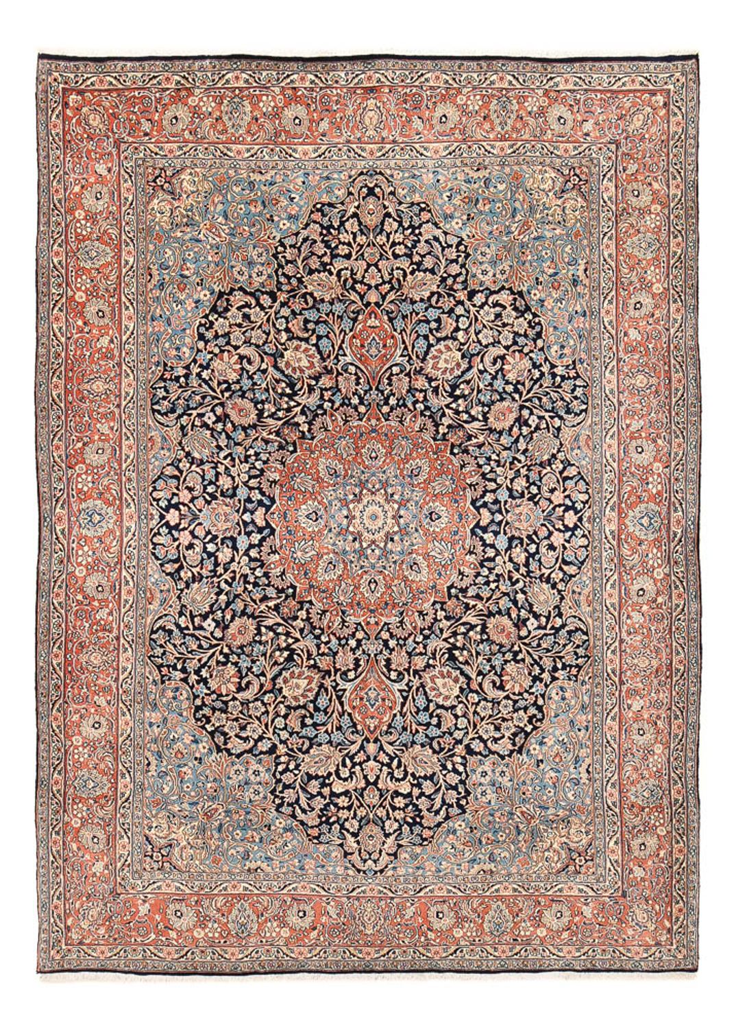 Tapis persan - Royal - 290 x 210 cm - bleu foncé