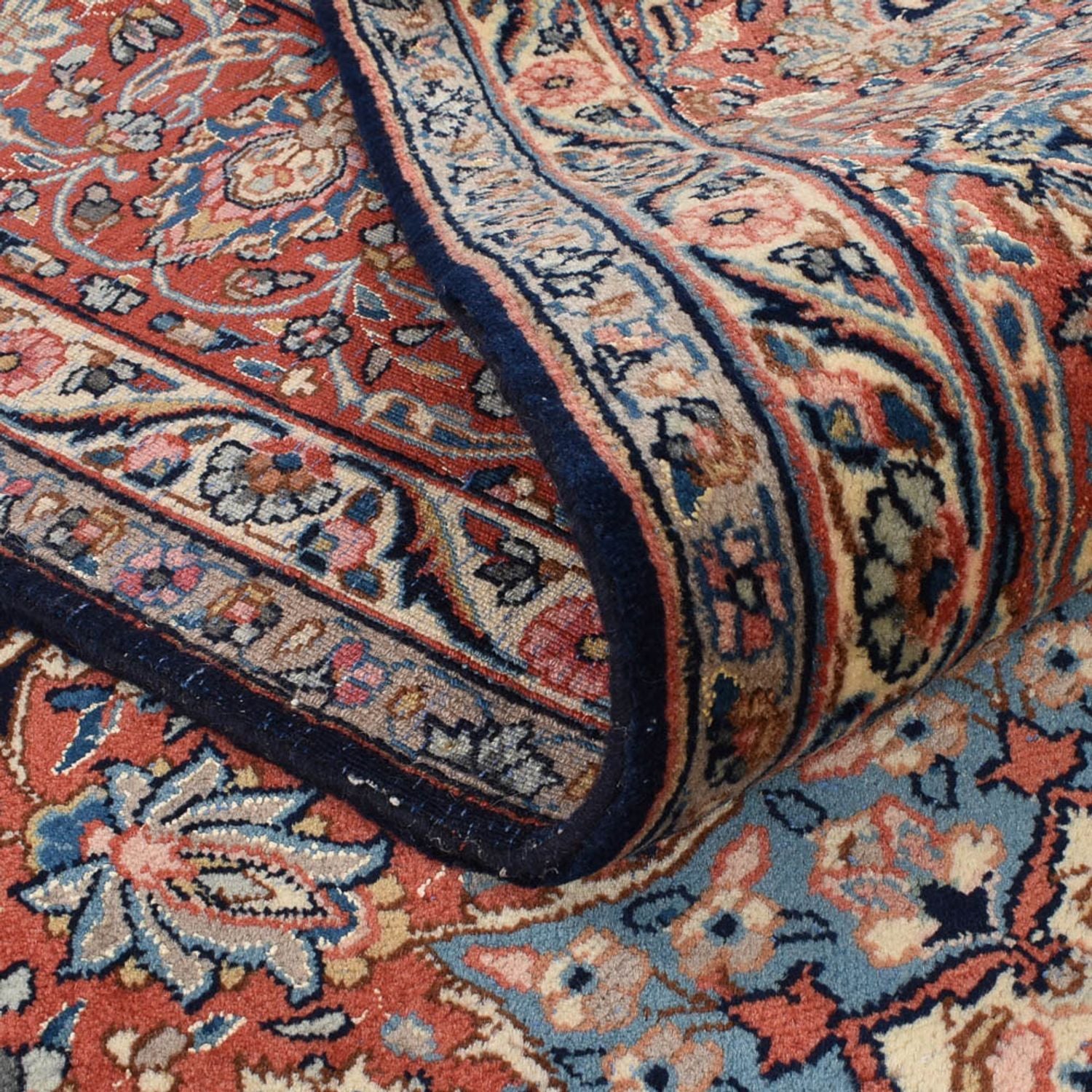 Tapis persan - Royal - 290 x 210 cm - bleu foncé