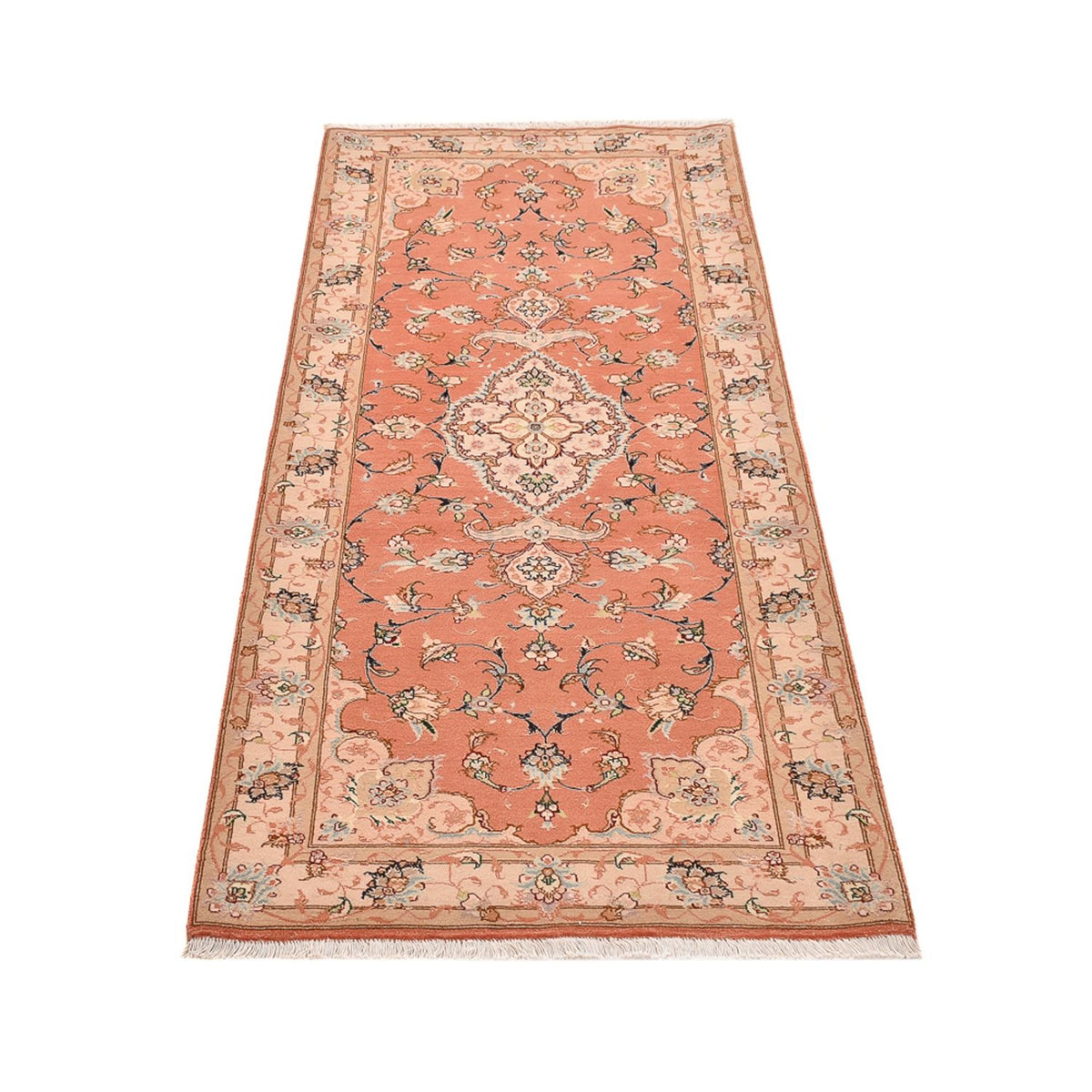 Tapis de couloir Tapis persan - Tabriz - Royal - 203 x 80 cm - rouge clair