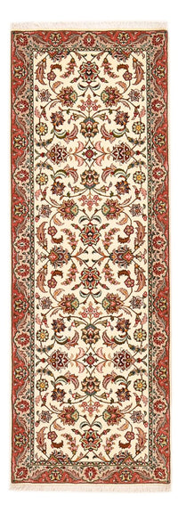 Tapis de couloir Tapis persan - Tabriz - Royal - 202 x 71 cm - crème