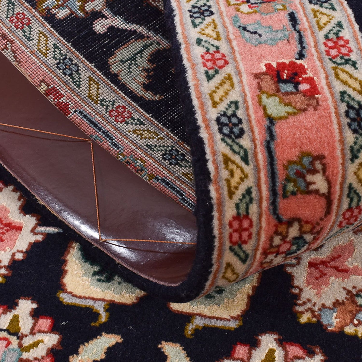 Tapis de couloir Tapis persan - Tabriz - Premium - 290 x 69 cm - bleu foncé