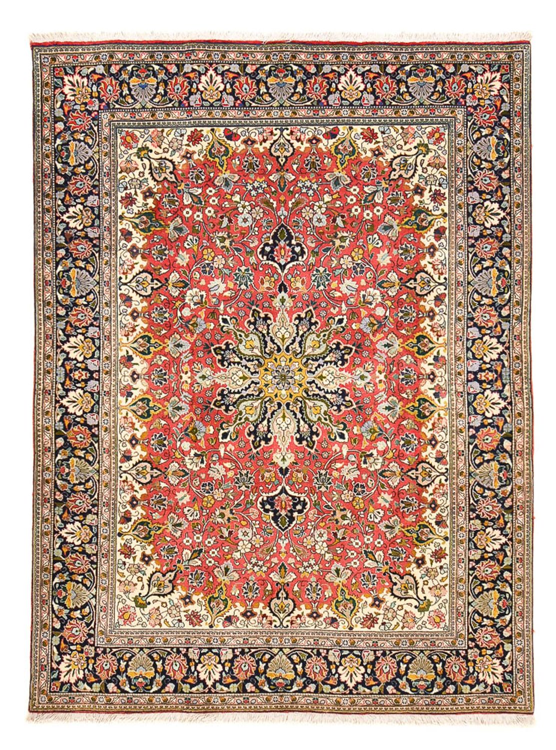 Tapis persan - Tabriz - Royal - 198 x 147 cm - rouge