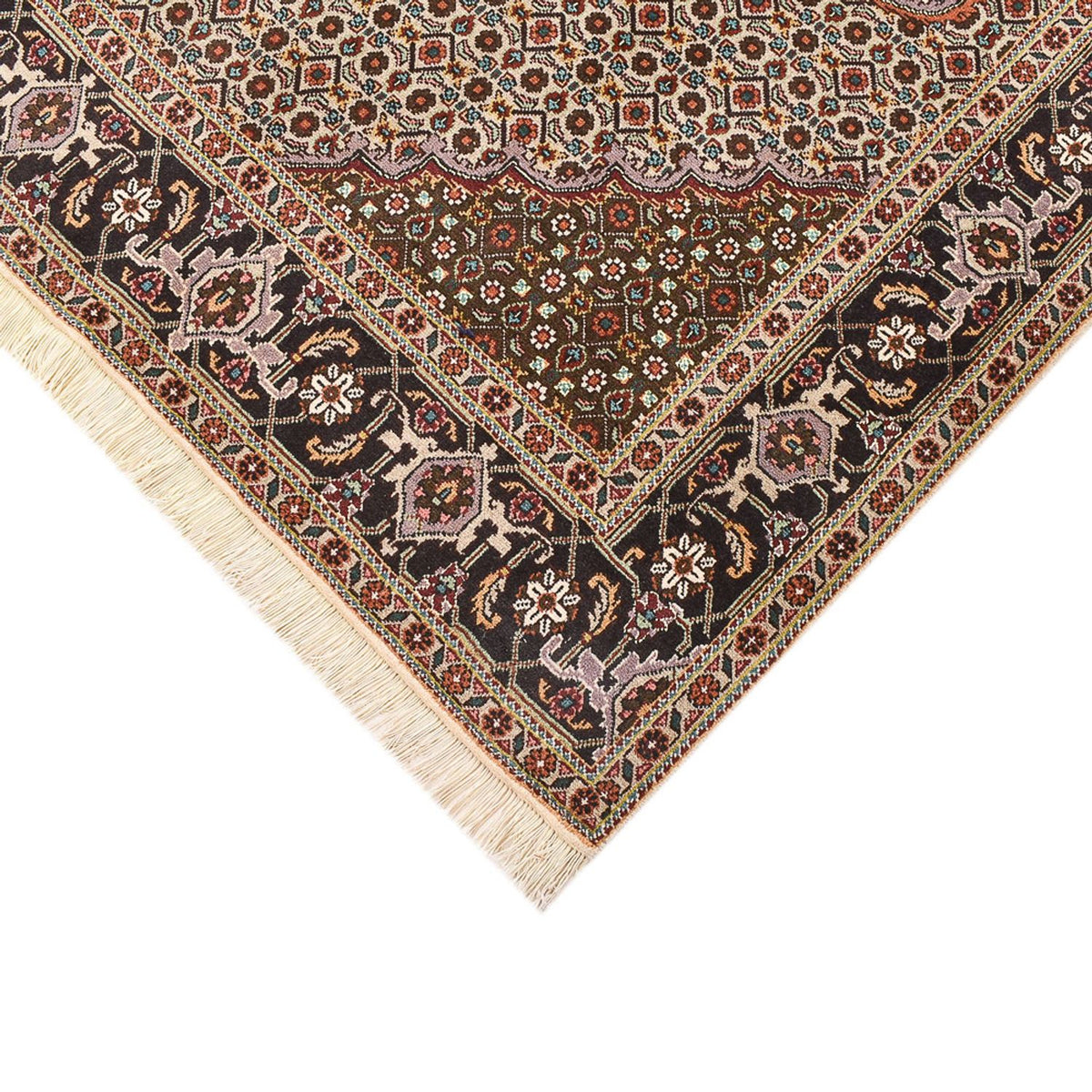 Tapis persan - Tabriz - Royal carré  - 203 x 198 cm - marron clair