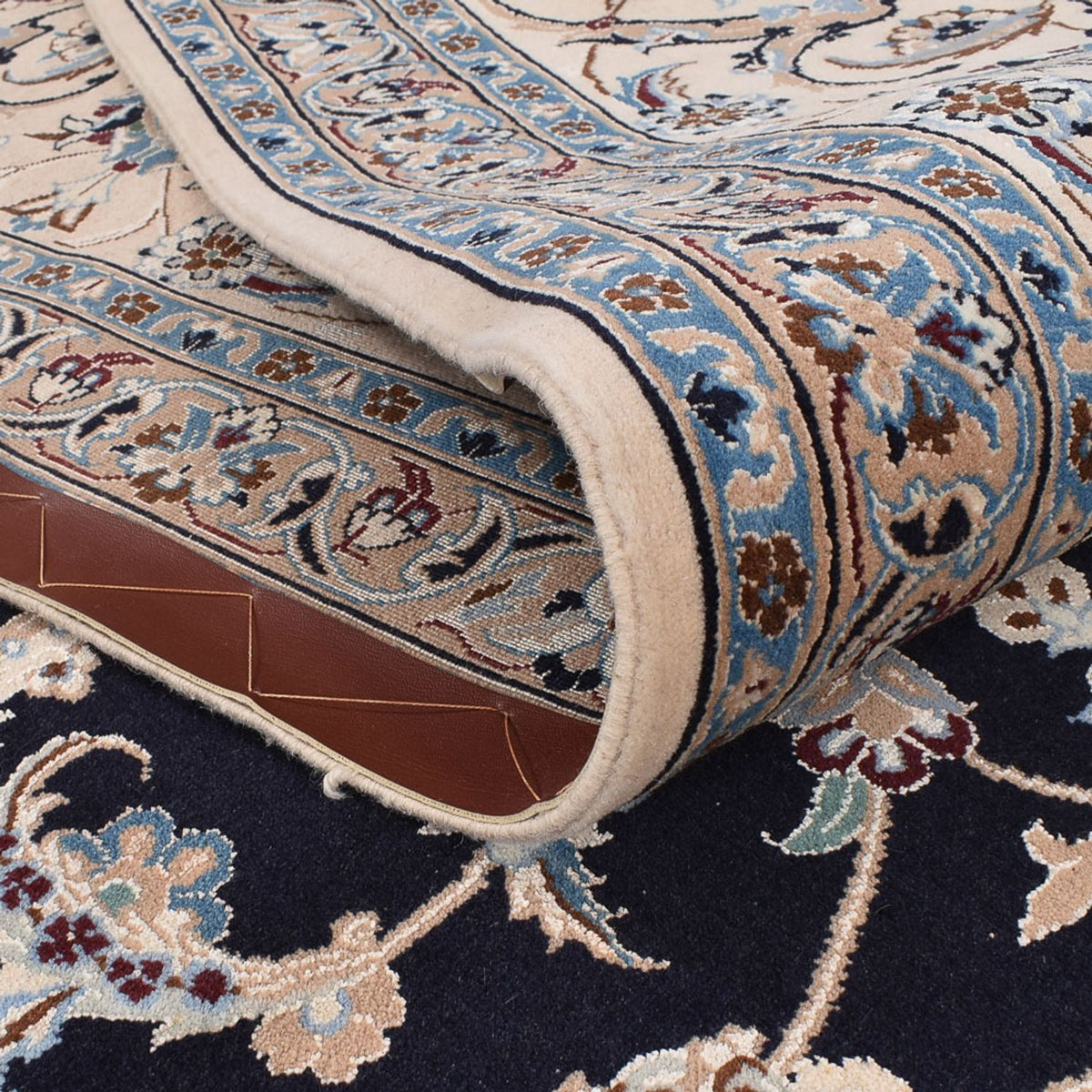 Tapis persan - Nain - Premium - 342 x 258 cm - bleu foncé