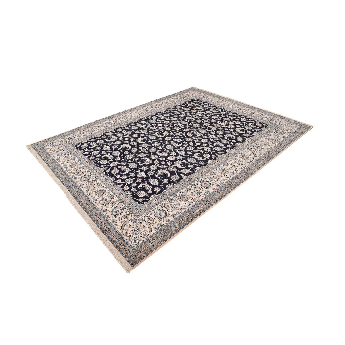 Tapis persan - Nain - Premium - 342 x 258 cm - bleu foncé