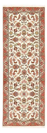 Tapis de couloir Tapis persan - Tabriz - Royal - 202 x 69 cm - crème