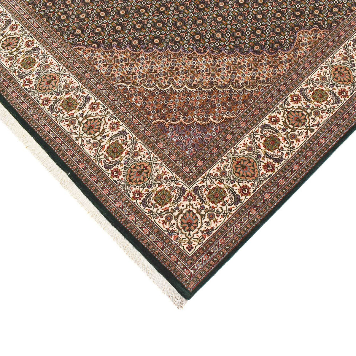 Tapis de couloir Tapis persan - Tabriz - Premium - 404 x 203 cm - sable