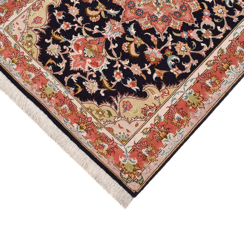 Tapis de couloir Tapis persan - Tabriz - Premium - 308 x 74 cm - bleu foncé