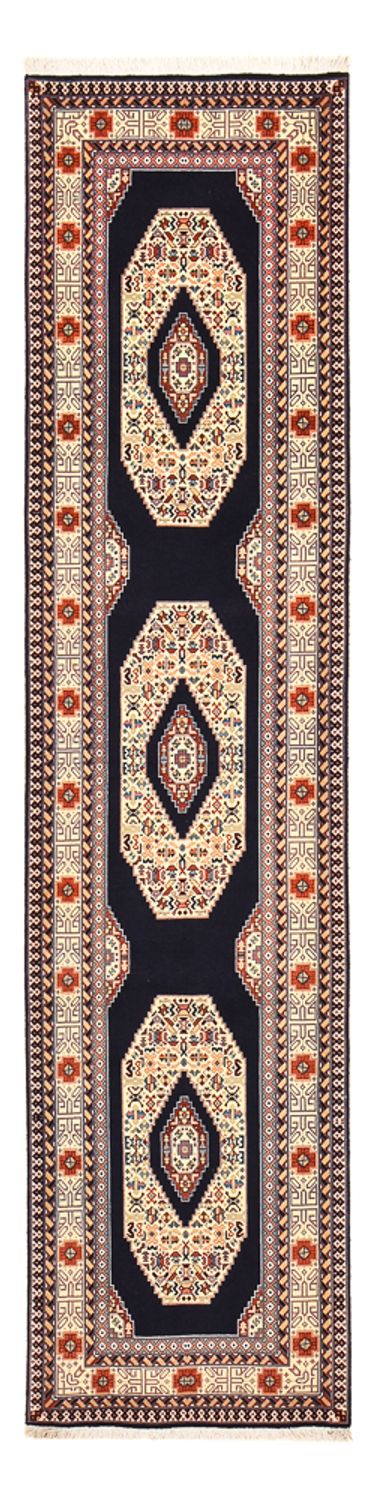 Tapis de couloir Tapis persan - Tabriz - Premium - 300 x 73 cm - bleu foncé