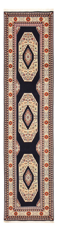 Tapis de couloir Tapis persan - Tabriz - Premium - 300 x 73 cm - bleu foncé
