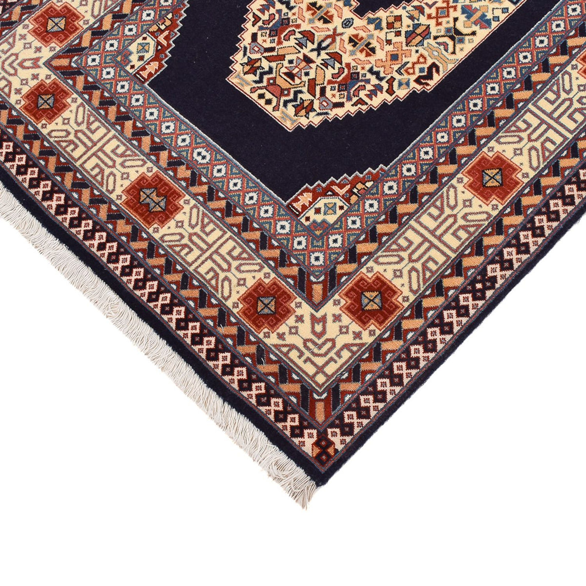Tapis de couloir Tapis persan - Tabriz - Premium - 300 x 73 cm - bleu foncé