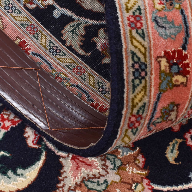 Tapis de couloir Tapis persan - Tabriz - Premium - 300 x 66 cm - bleu foncé