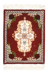 Tapis persan - Tabriz - Premium - 40 x 30 cm - rouge foncé