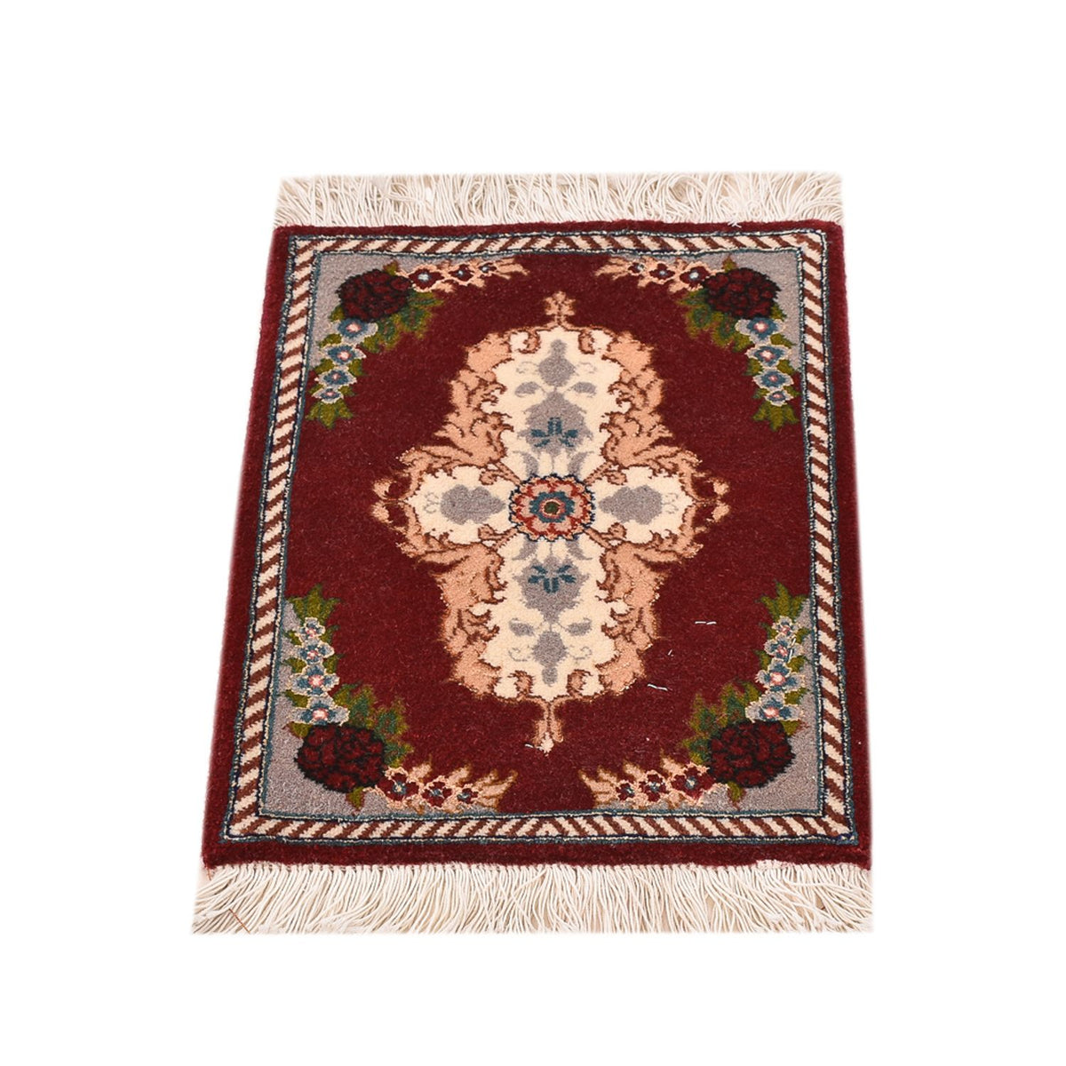 Tapis persan - Tabriz - Premium - 40 x 30 cm - rouge foncé