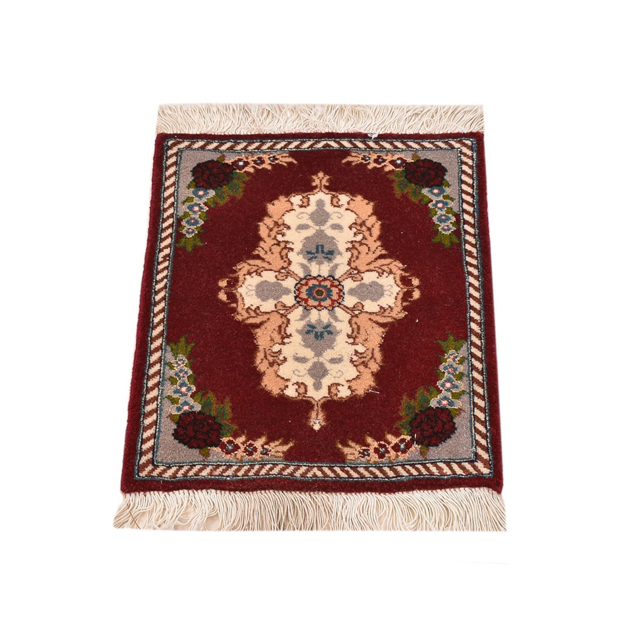 Tapis persan - Tabriz - Premium - 40 x 30 cm - rouge foncé