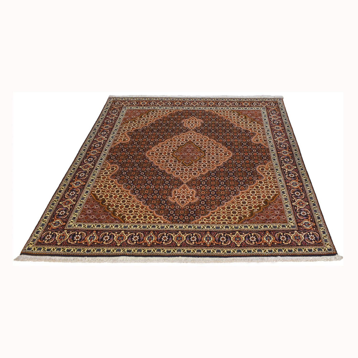 Tapis persan - Tabriz - Royal - 202 x 152 cm - marron