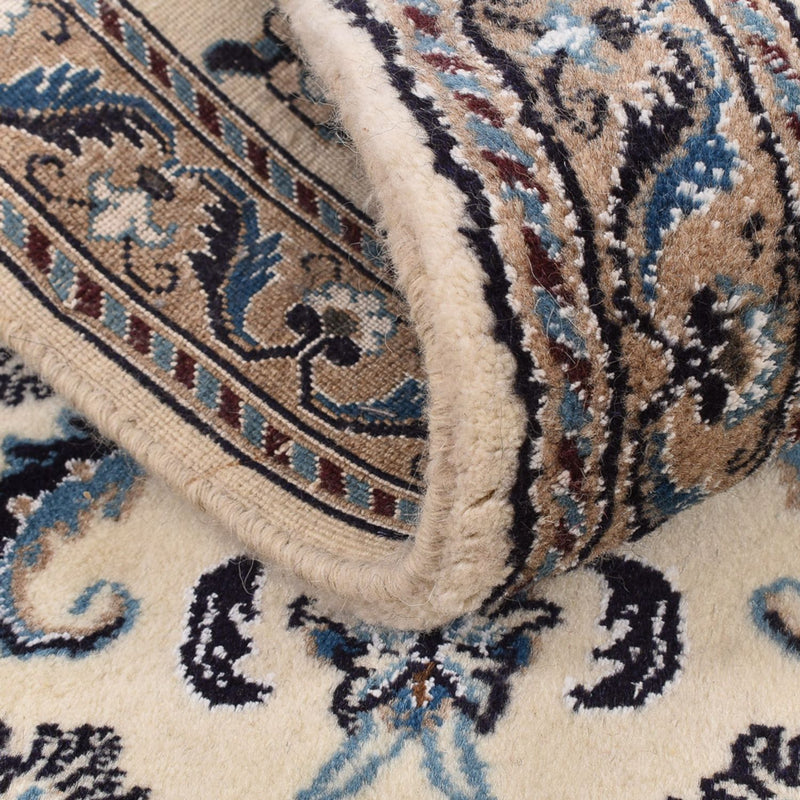 Tapis de couloir Tapis persan - Nain - Royal - 195 x 58 cm - crème