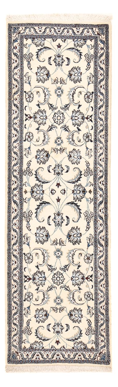 Tapis de couloir Tapis persan - Nain - Royal - 192 x 60 cm - crème