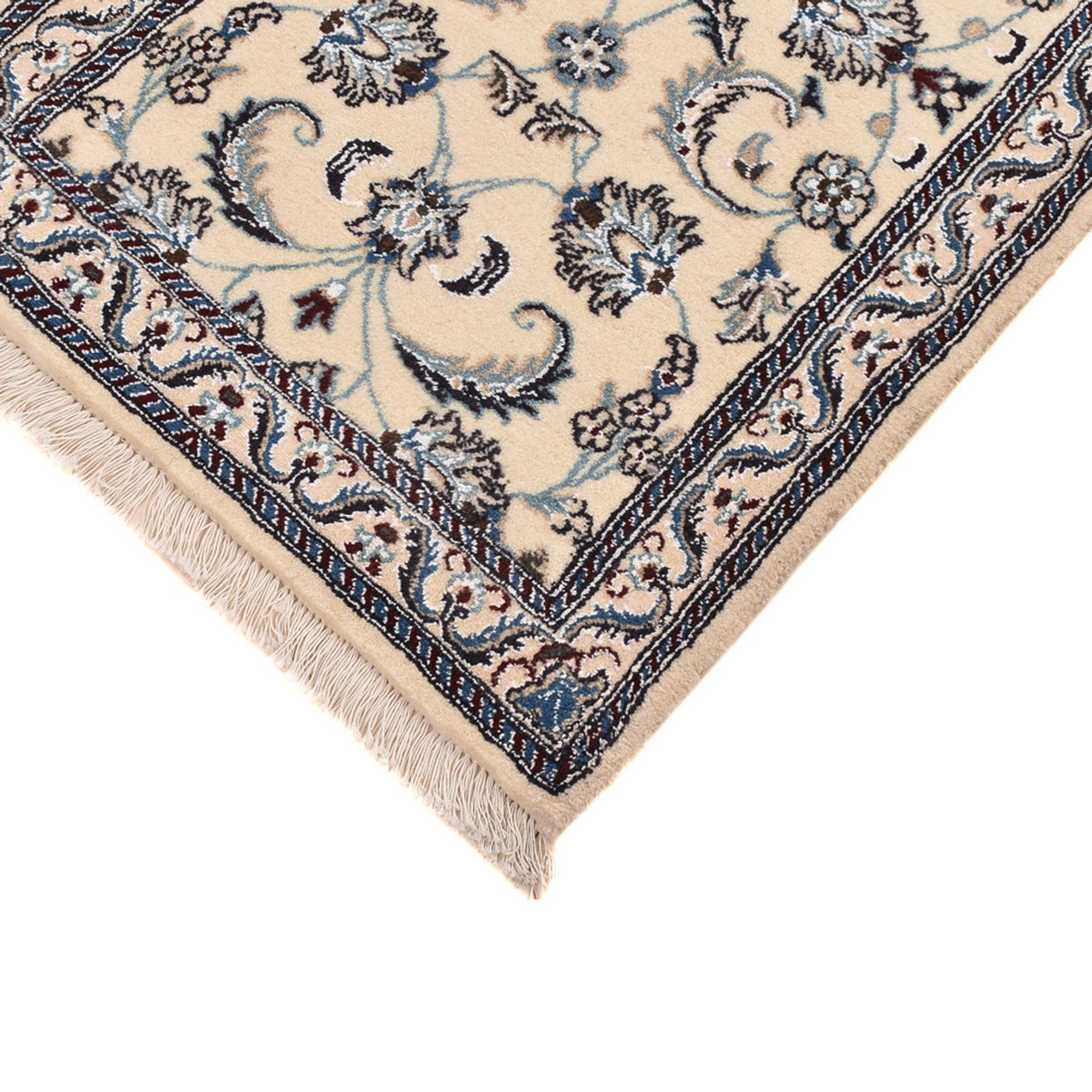 Tapis de couloir Tapis persan - Nain - Royal - 192 x 60 cm - crème