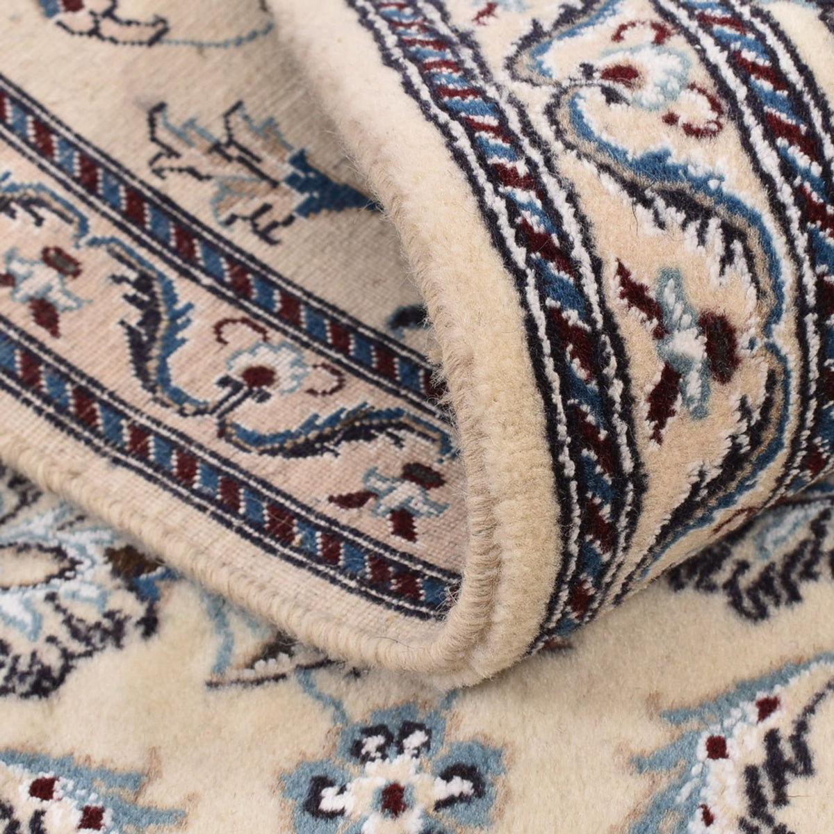 Tapis de couloir Tapis persan - Nain - Royal - 192 x 60 cm - crème