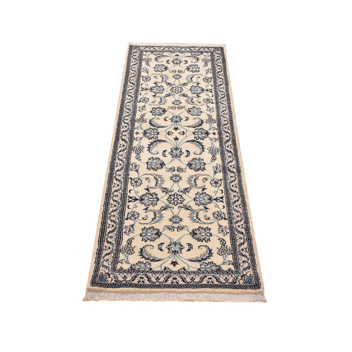Tapis de couloir Tapis persan - Nain - Royal - 192 x 60 cm - crème