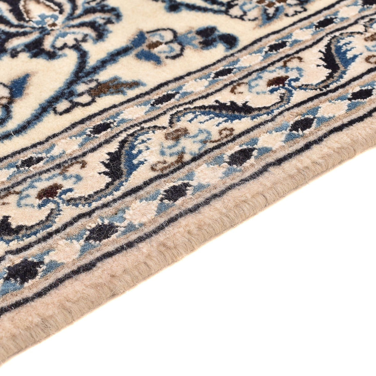 Tapis de couloir Tapis persan - Nain - Royal - 192 x 61 cm - crème