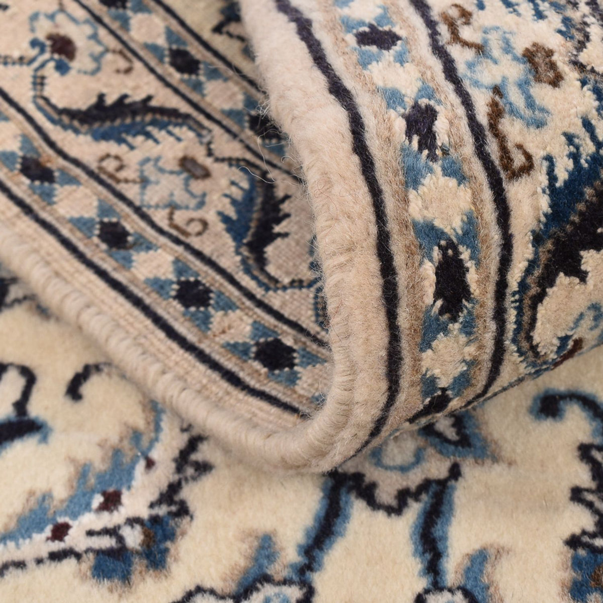 Tapis de couloir Tapis persan - Nain - Royal - 192 x 61 cm - crème