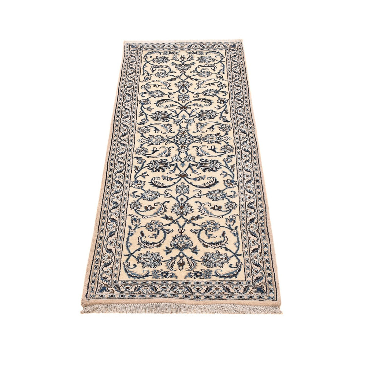 Tapis de couloir Tapis persan - Nain - Royal - 192 x 61 cm - crème