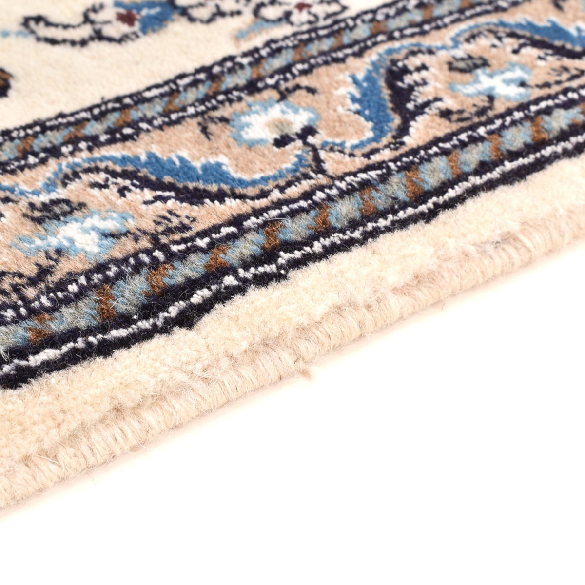 Tapis de couloir Tapis persan - Nain - Royal - 185 x 61 cm - crème