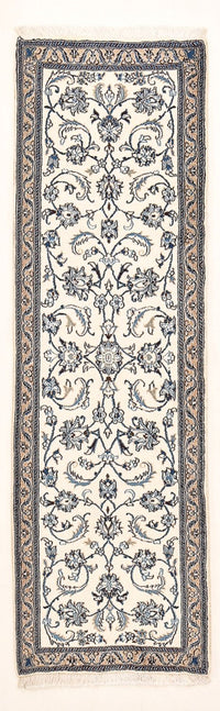 Tapis de couloir Tapis persan - Nain - Royal - 190 x 60 cm - crème