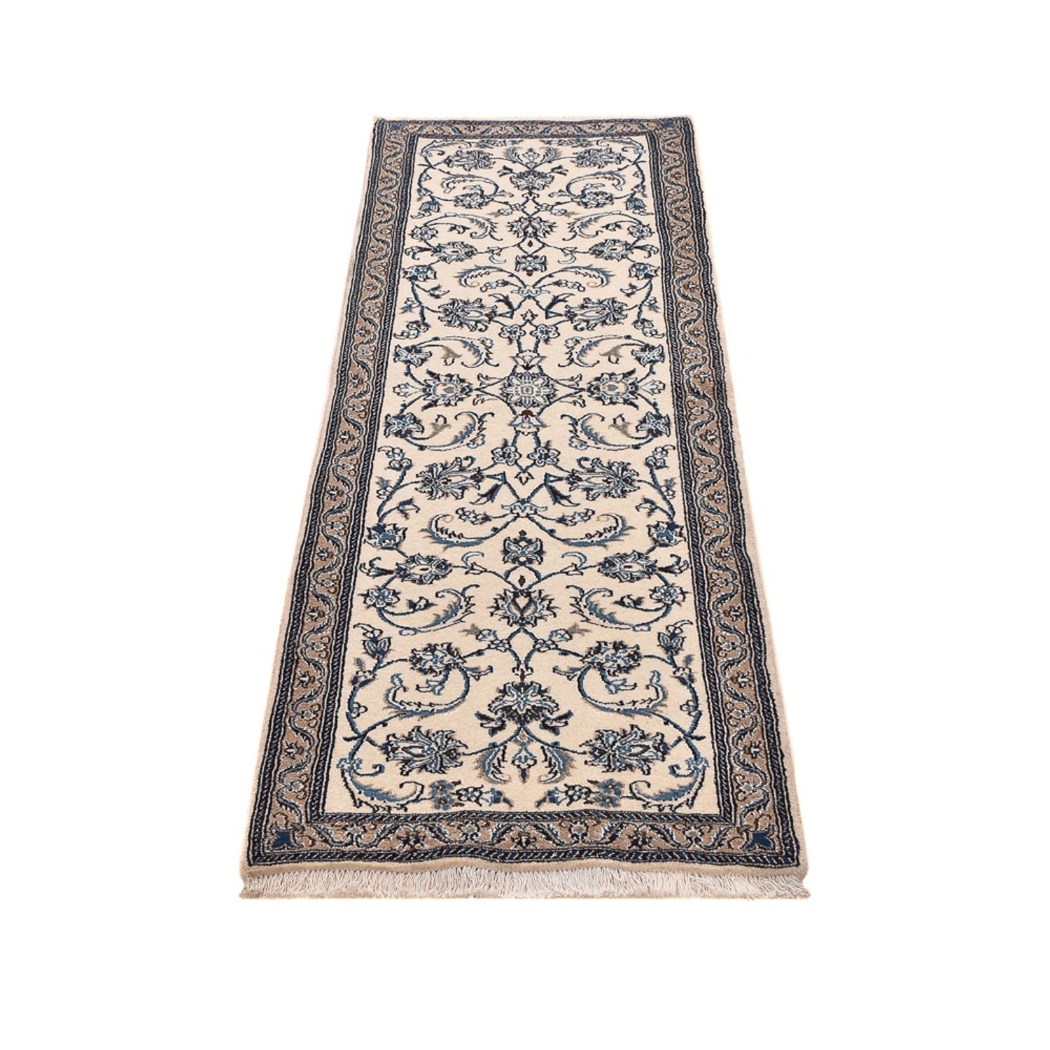 Tapis de couloir Tapis persan - Nain - Royal - 190 x 60 cm - crème