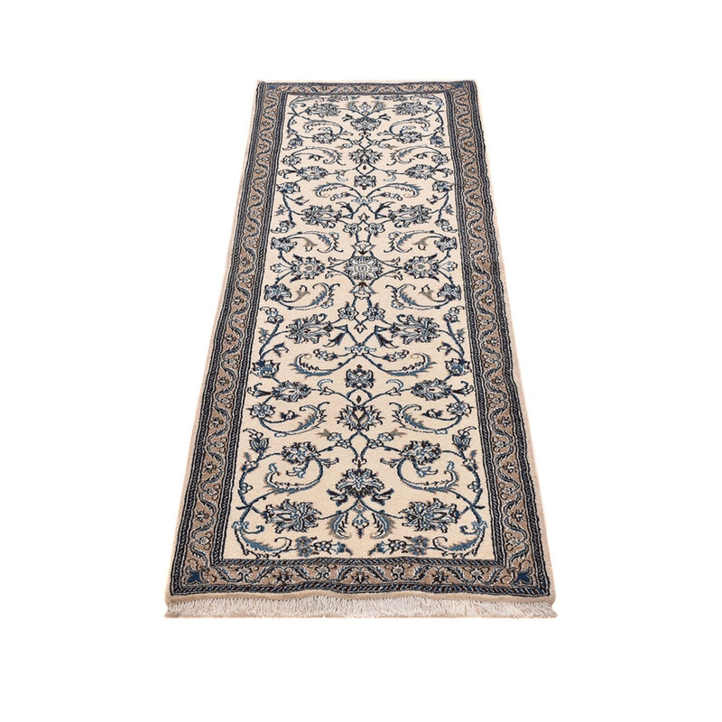 Tapis de couloir Tapis persan - Nain - Royal - 190 x 60 cm - crème