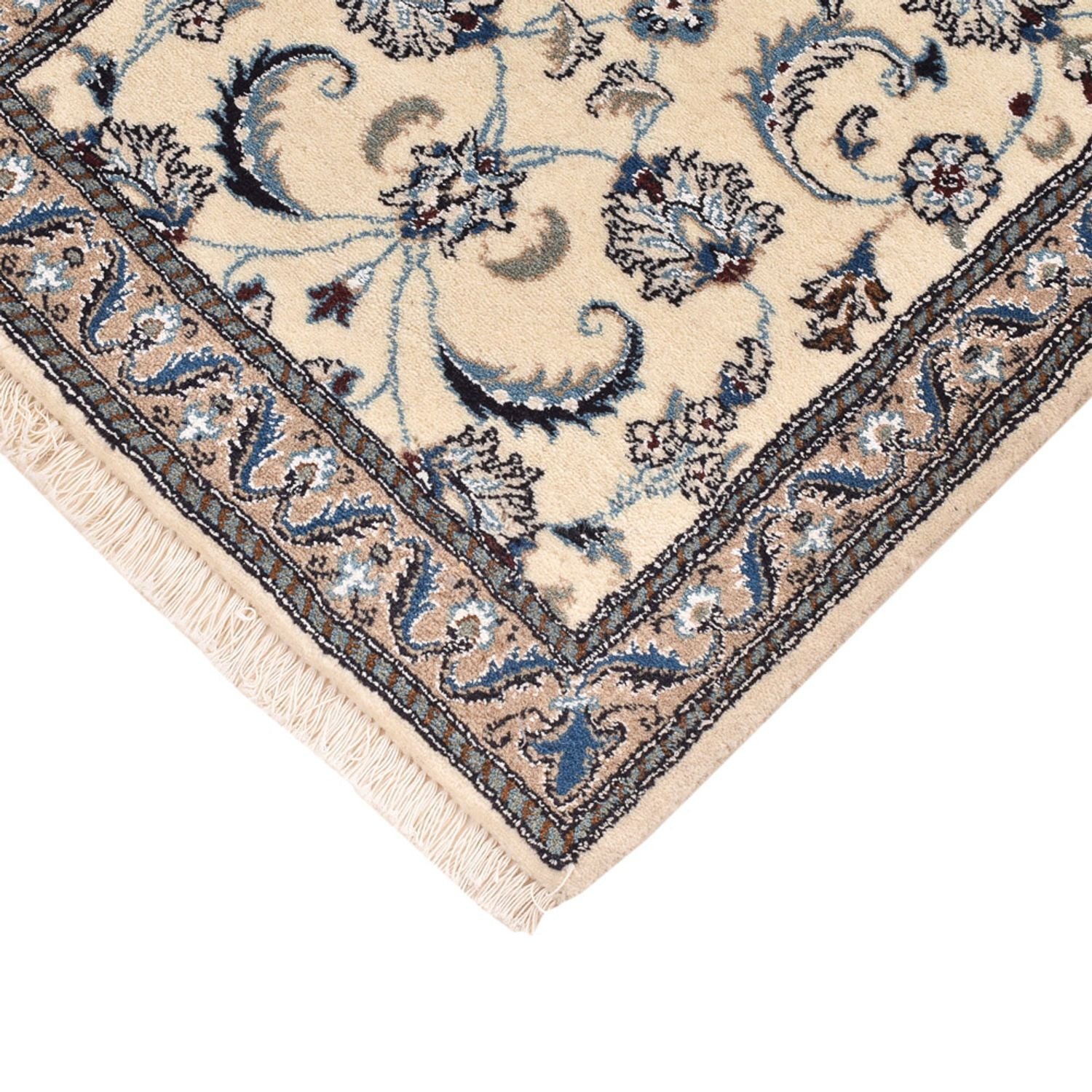 Tapis de couloir Tapis persan - Nain - Royal - 188 x 60 cm - crème