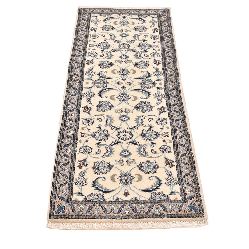 Tapis de couloir Tapis persan - Nain - Royal - 188 x 60 cm - crème