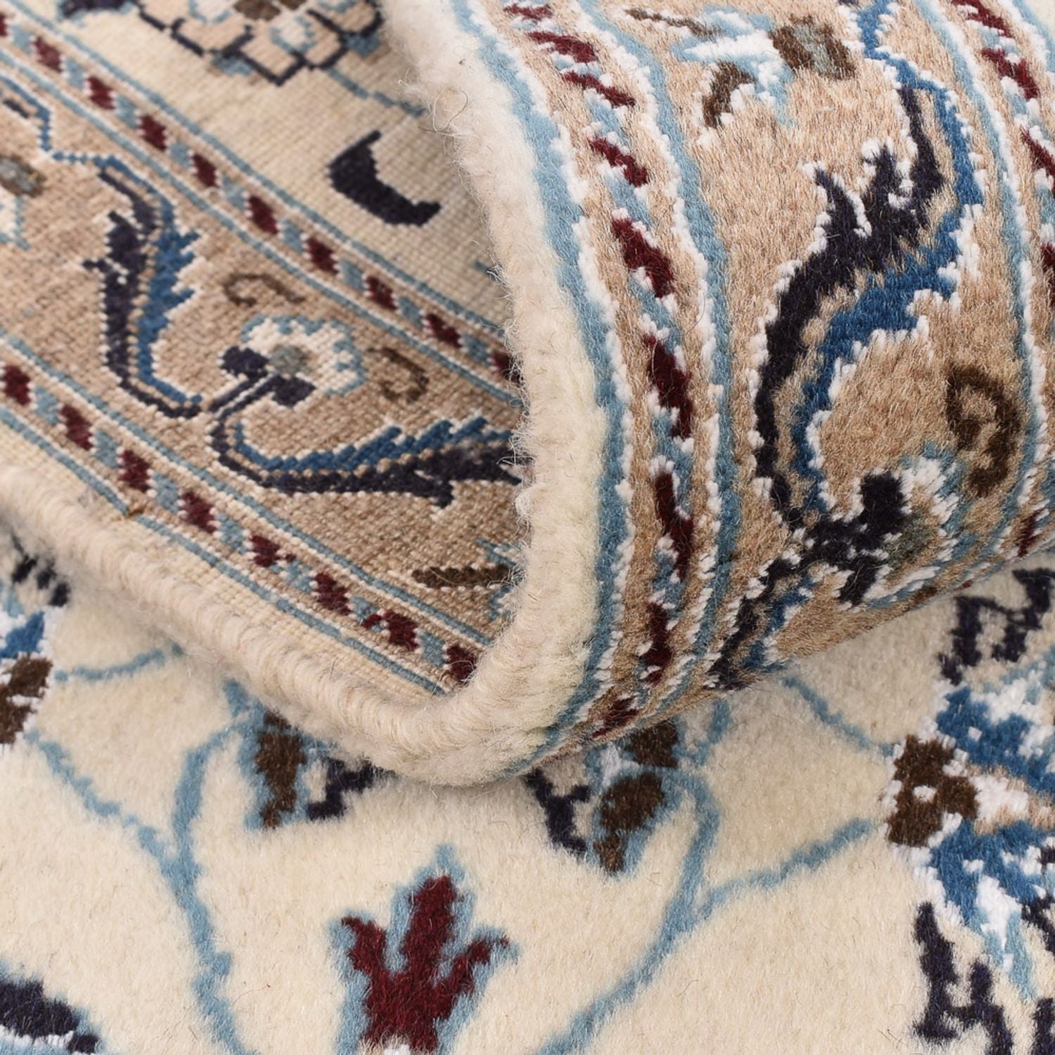 Tapis de couloir Tapis persan - Nain - Royal - 198 x 59 cm - crème