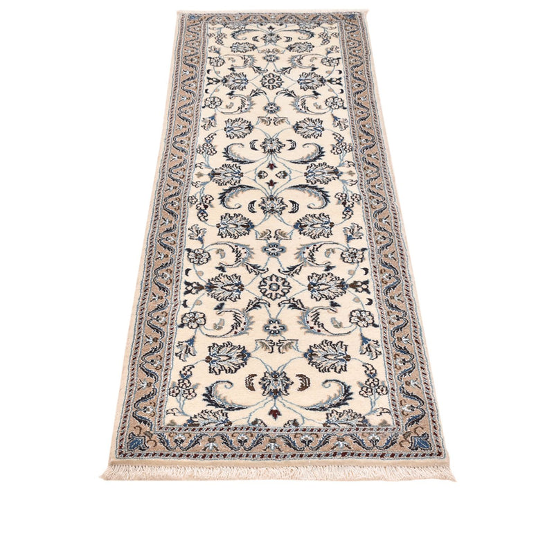 Tapis de couloir Tapis persan - Nain - Royal - 198 x 59 cm - crème