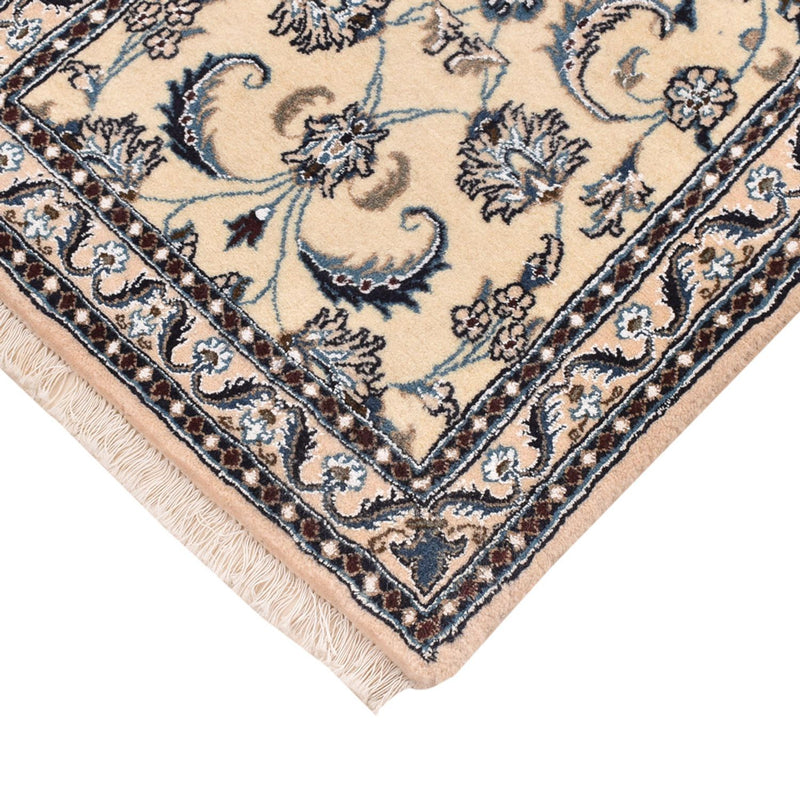 Tapis de couloir Tapis persan - Nain - Royal - 195 x 57 cm - crème