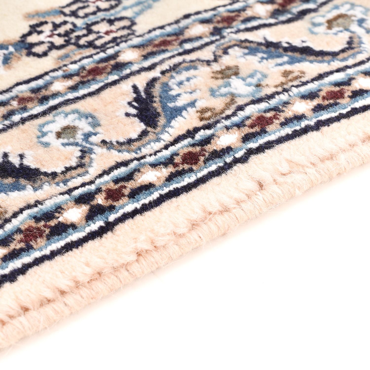 Tapis de couloir Tapis persan - Nain - Royal - 195 x 57 cm - crème