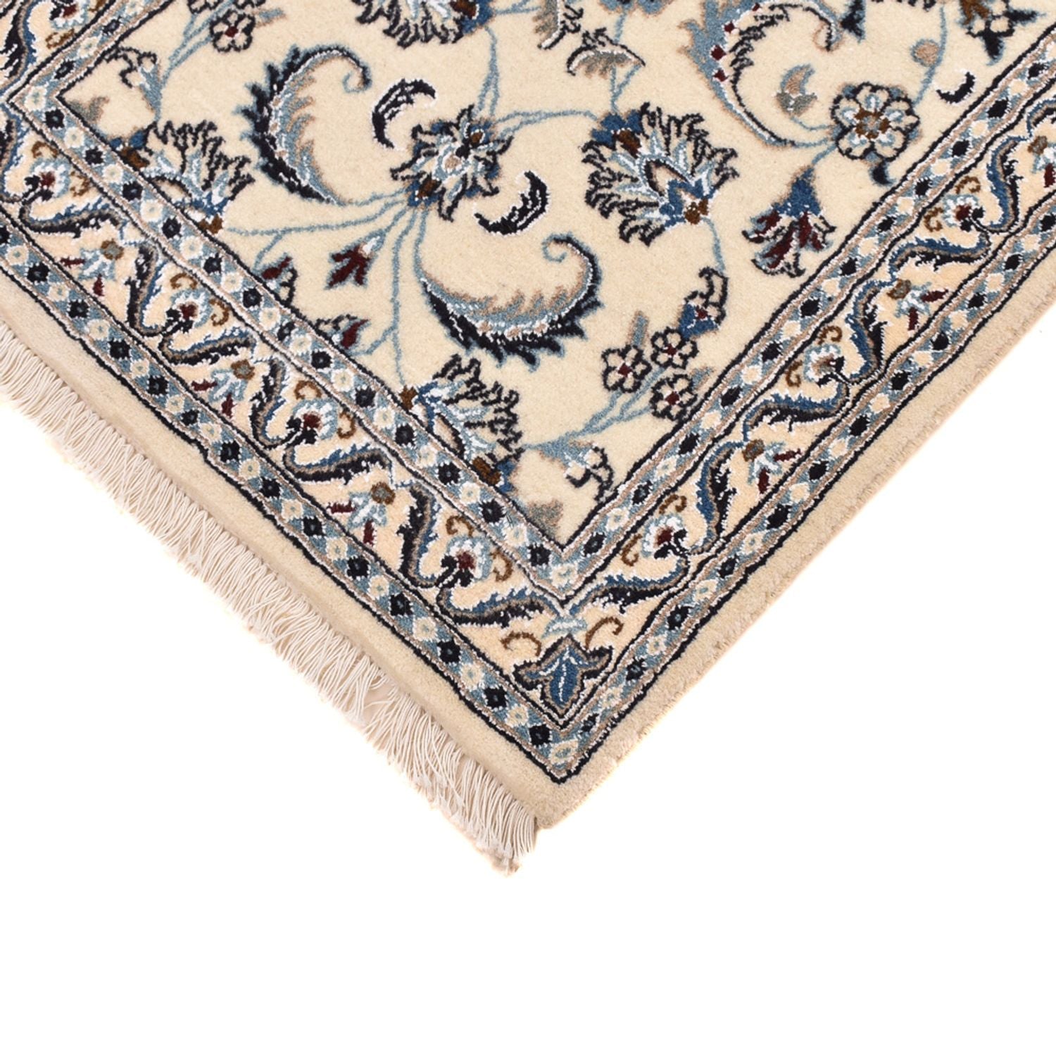 Tapis de couloir Tapis persan - Nain - Royal - 192 x 58 cm - crème