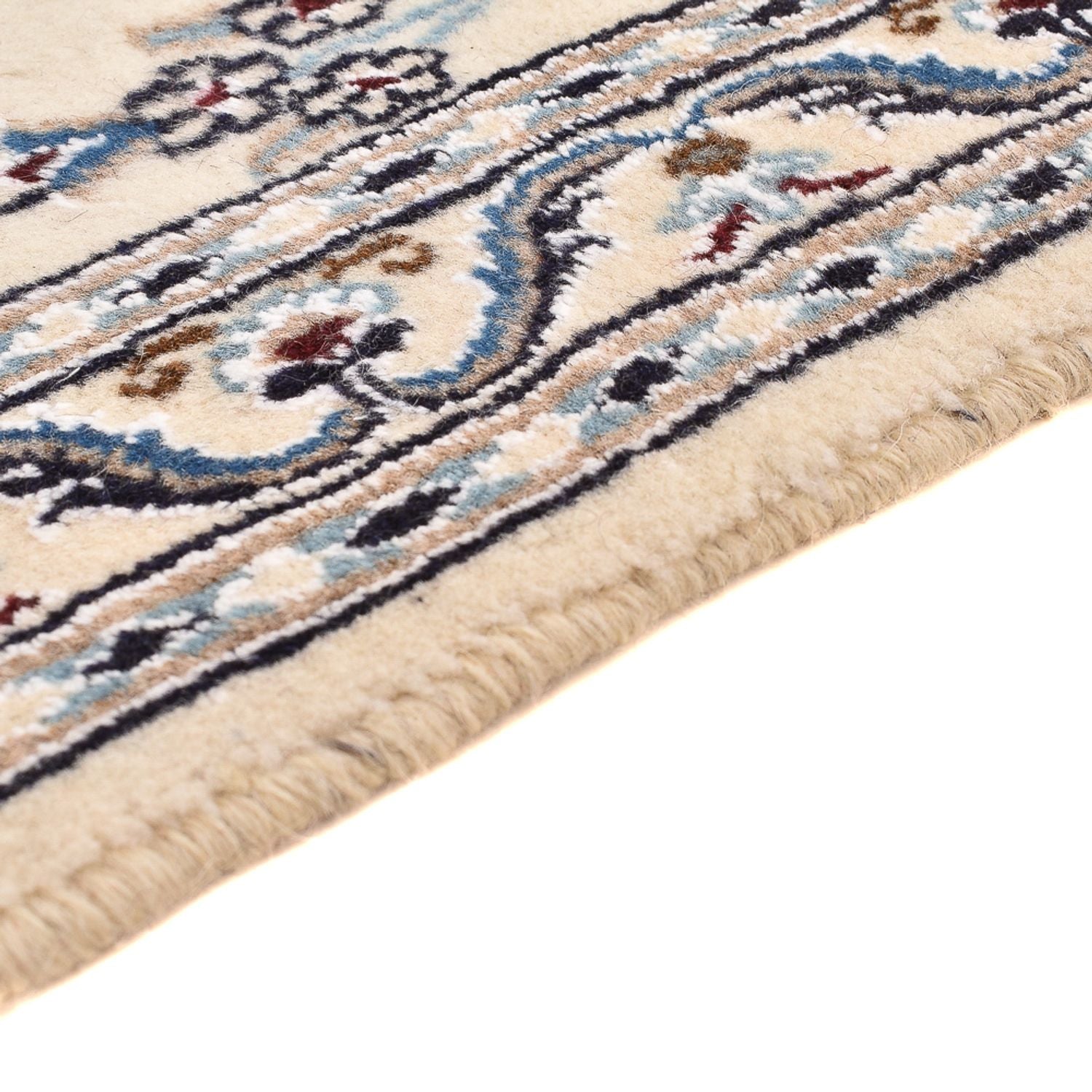 Tapis de couloir Tapis persan - Nain - Royal - 192 x 58 cm - crème