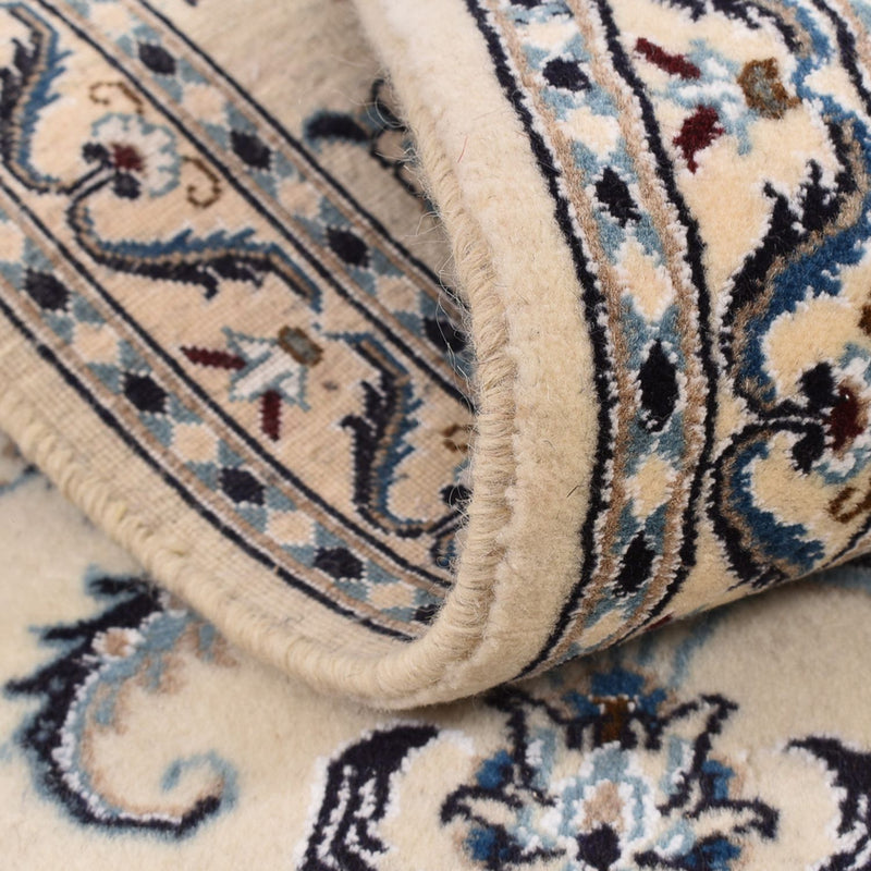 Tapis de couloir Tapis persan - Nain - Royal - 192 x 58 cm - crème