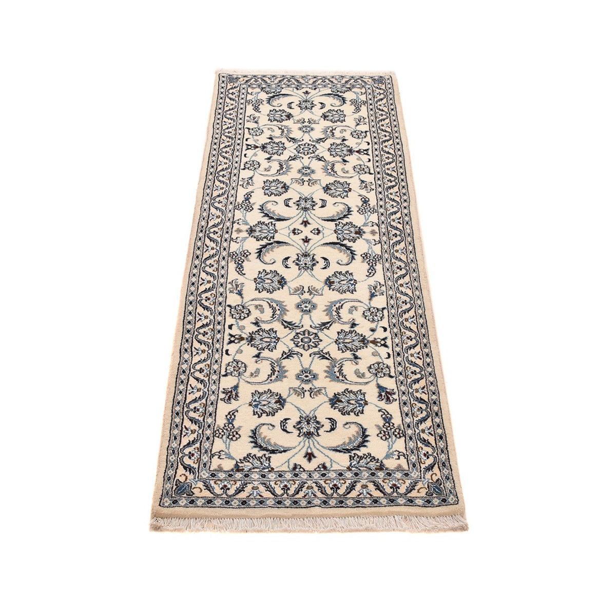 Tapis de couloir Tapis persan - Nain - Royal - 192 x 58 cm - crème