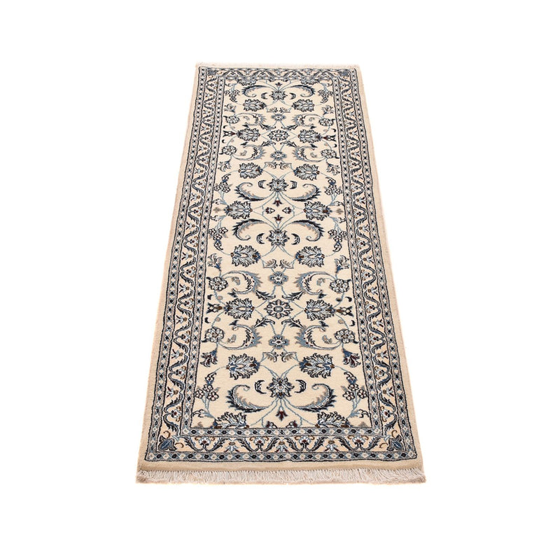 Tapis de couloir Tapis persan - Nain - Royal - 192 x 58 cm - crème