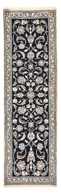 Tapis de couloir Tapis persan - Nain - Royal - 203 x 62 cm - bleu foncé