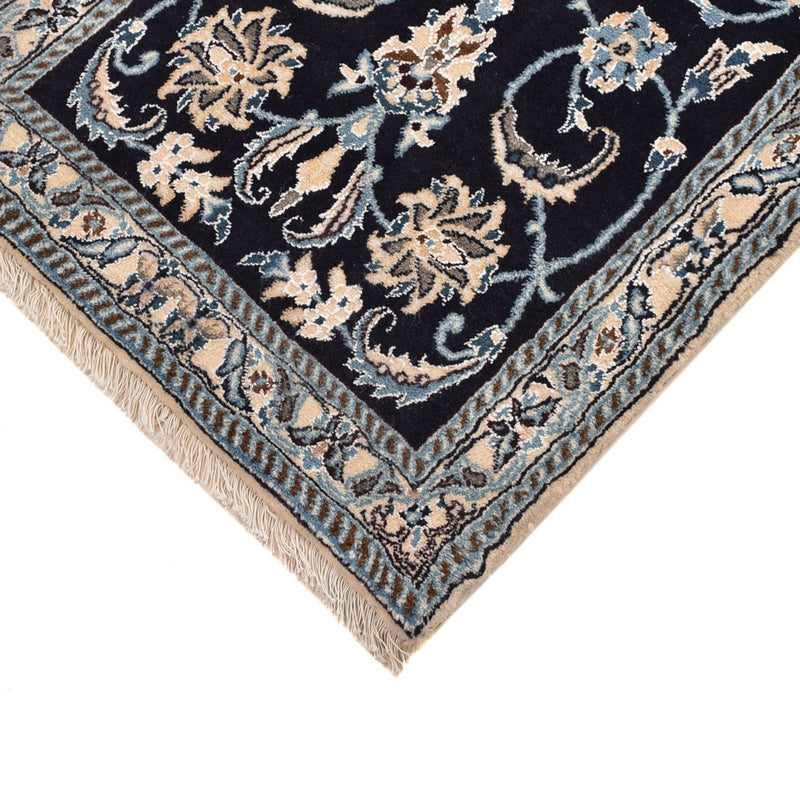 Tapis de couloir Tapis persan - Nain - Royal - 203 x 62 cm - bleu foncé