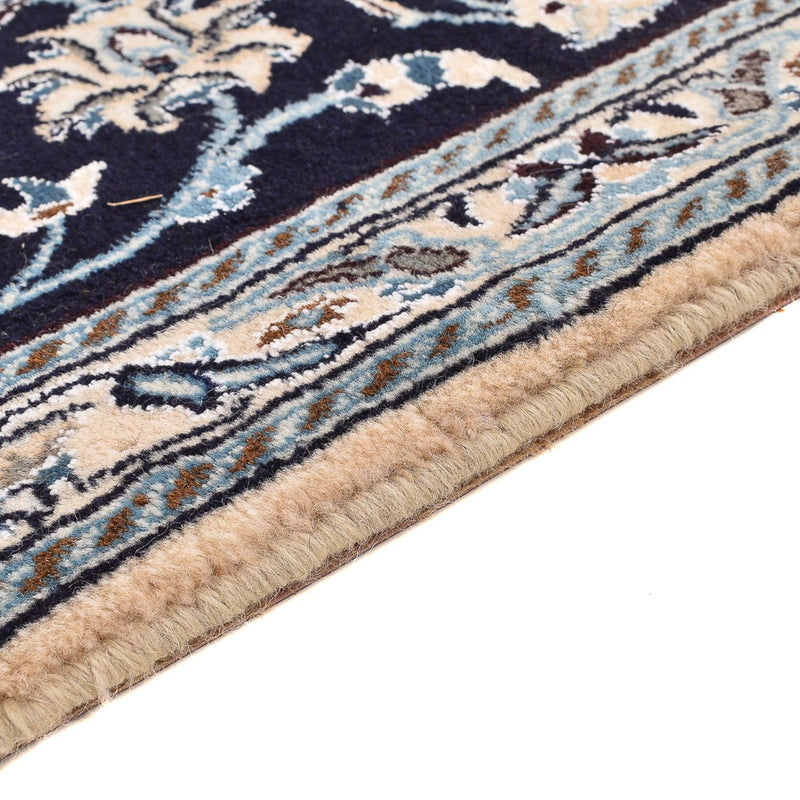 Tapis de couloir Tapis persan - Nain - Royal - 203 x 62 cm - bleu foncé