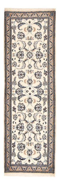 Tapis de couloir Tapis persan - Nain - Royal - 202 x 63 cm - crème