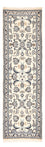Tapis de couloir Tapis persan - Nain - Royal - 198 x 58 cm - crème